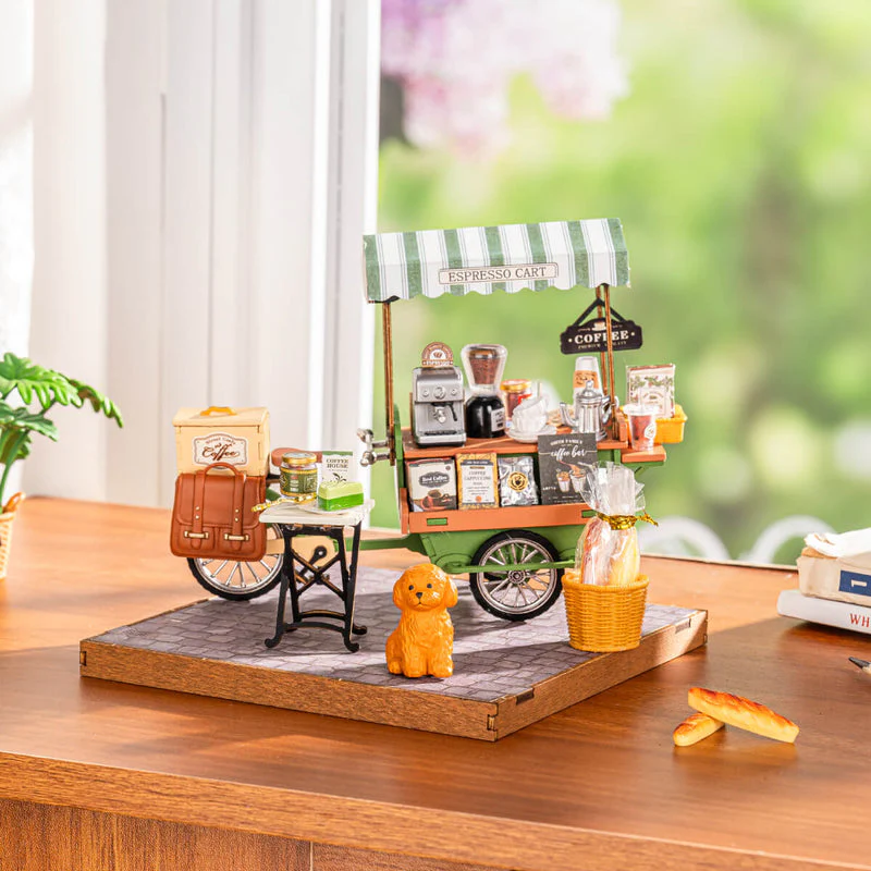 Rolife Aromatic Coffee Cart DIY Miniature House DG182 [PRE-ORDER] - Image 3