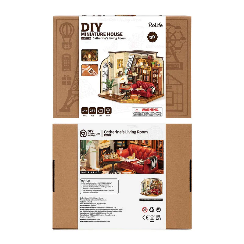 Rolife Catherine's Living Room DIY Miniature House DG175 - Image 6