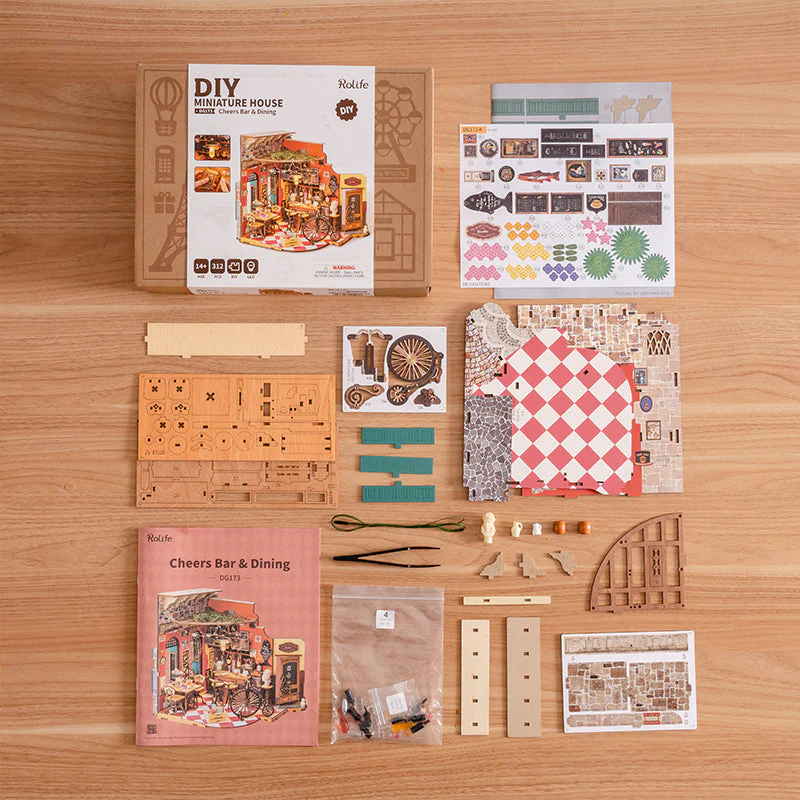 Rolife Cheers Bar & Dining DIY Miniature House DG173 - Image 6