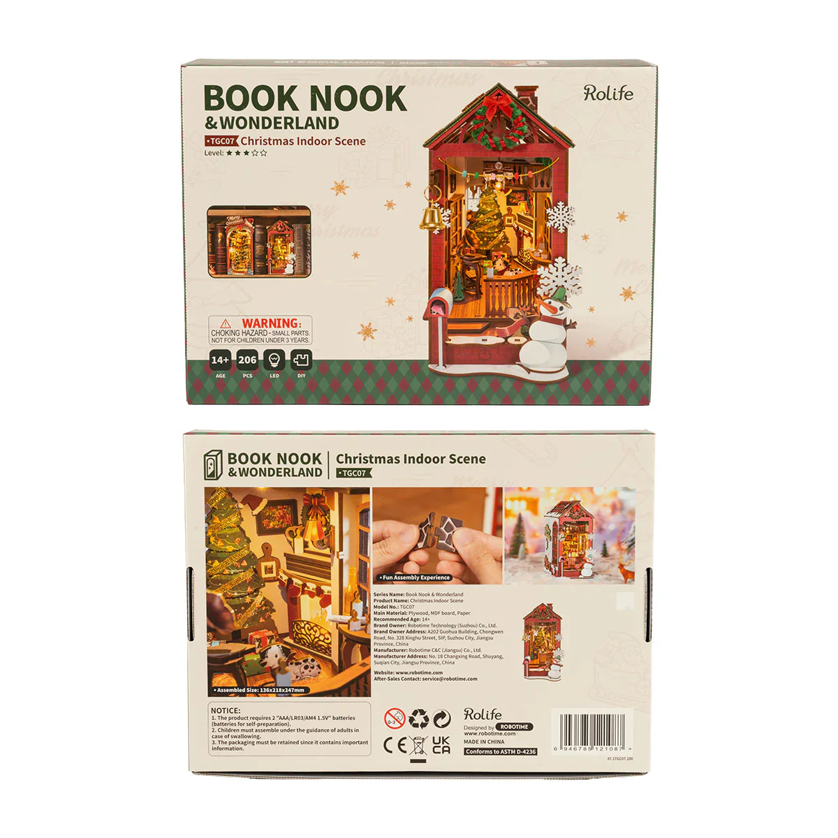 Rolife Christmas Indoor Scene DIY Book Nook TGC07 - Image 6
