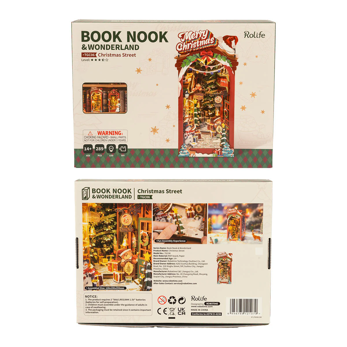 Rolife Christmas Street DIY Book Nook TGC06 - Image 7
