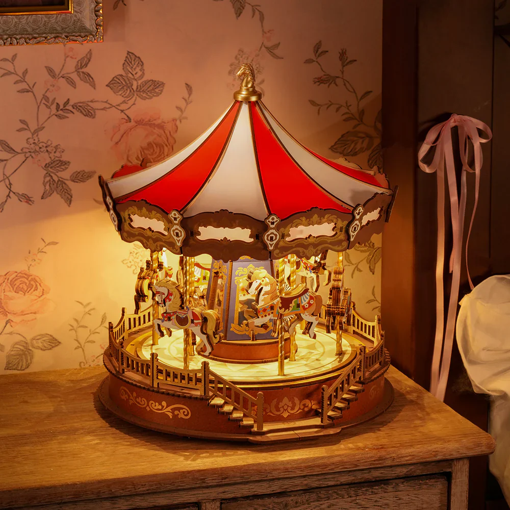 Rolife Classic Carousel 3D Wooden Puzzle - AMC01 - Image 3