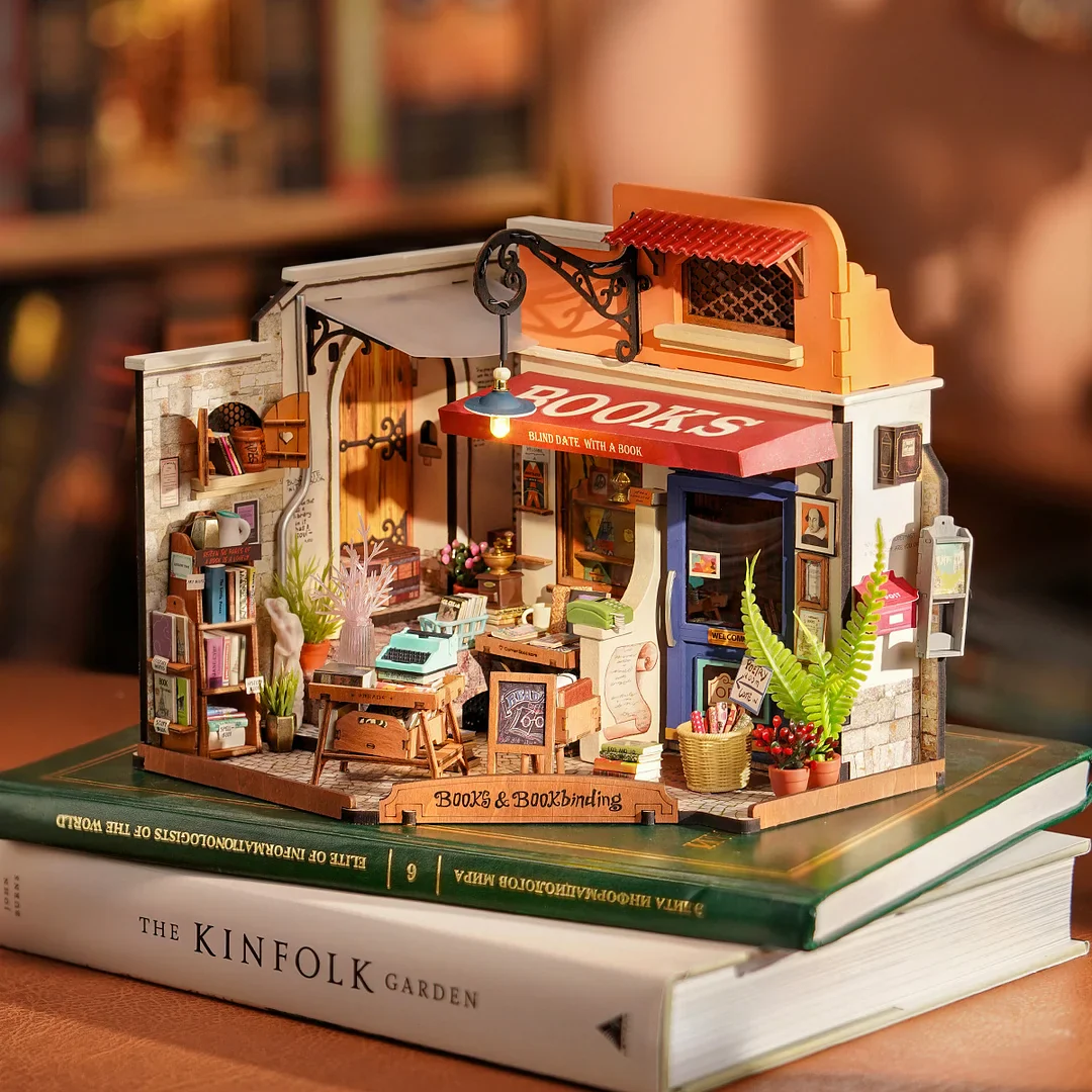 Rolife Corner Bookstore DIY Miniature House Kit DG164 - Image 3