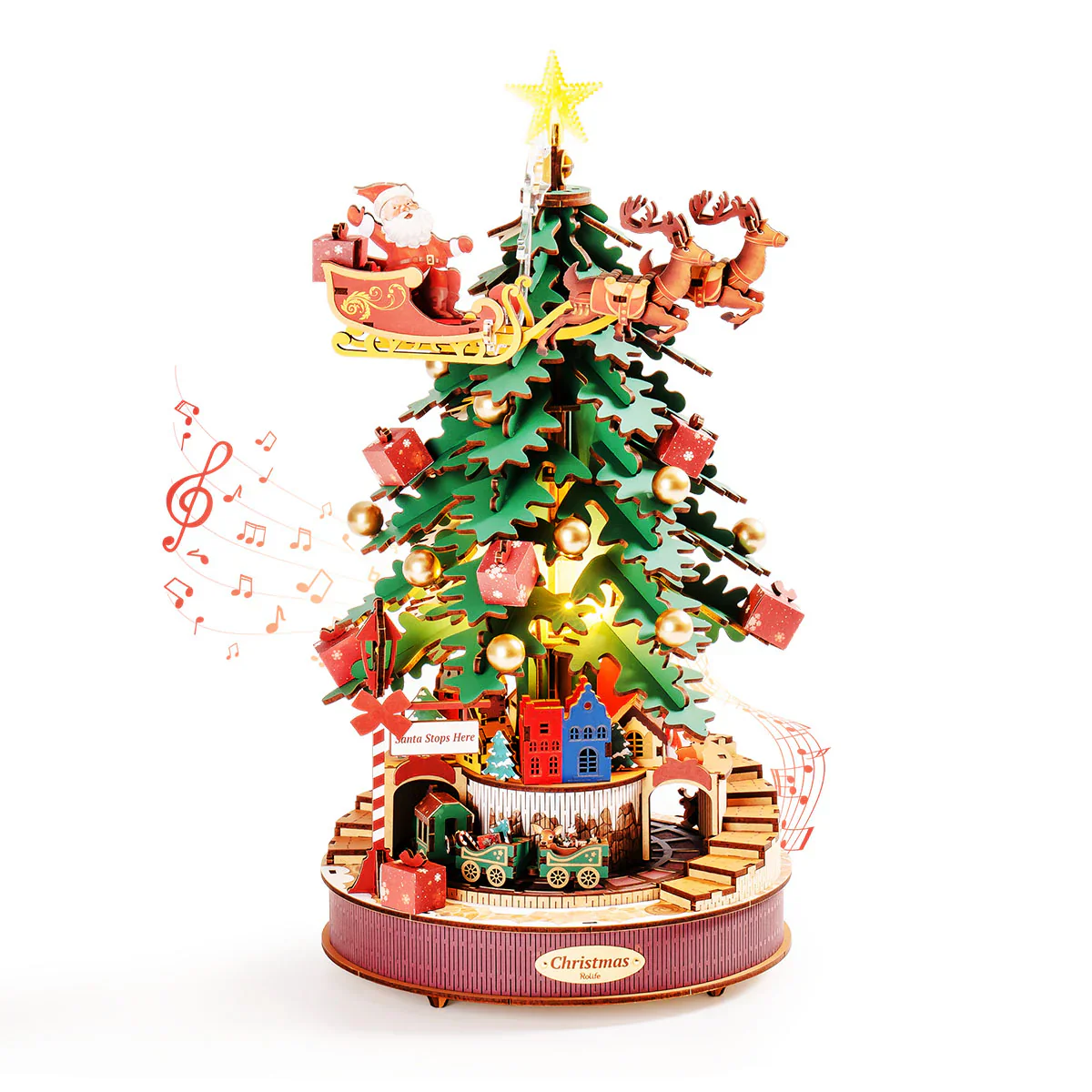 Rolife DIY Music Box Christmas Melody Tree AMS01