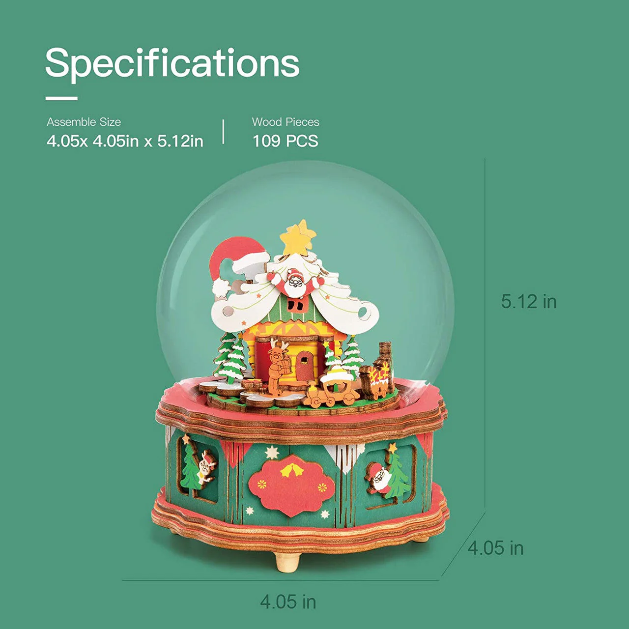 Rolife DIY Music Box Christmas Town AM46 - Image 4