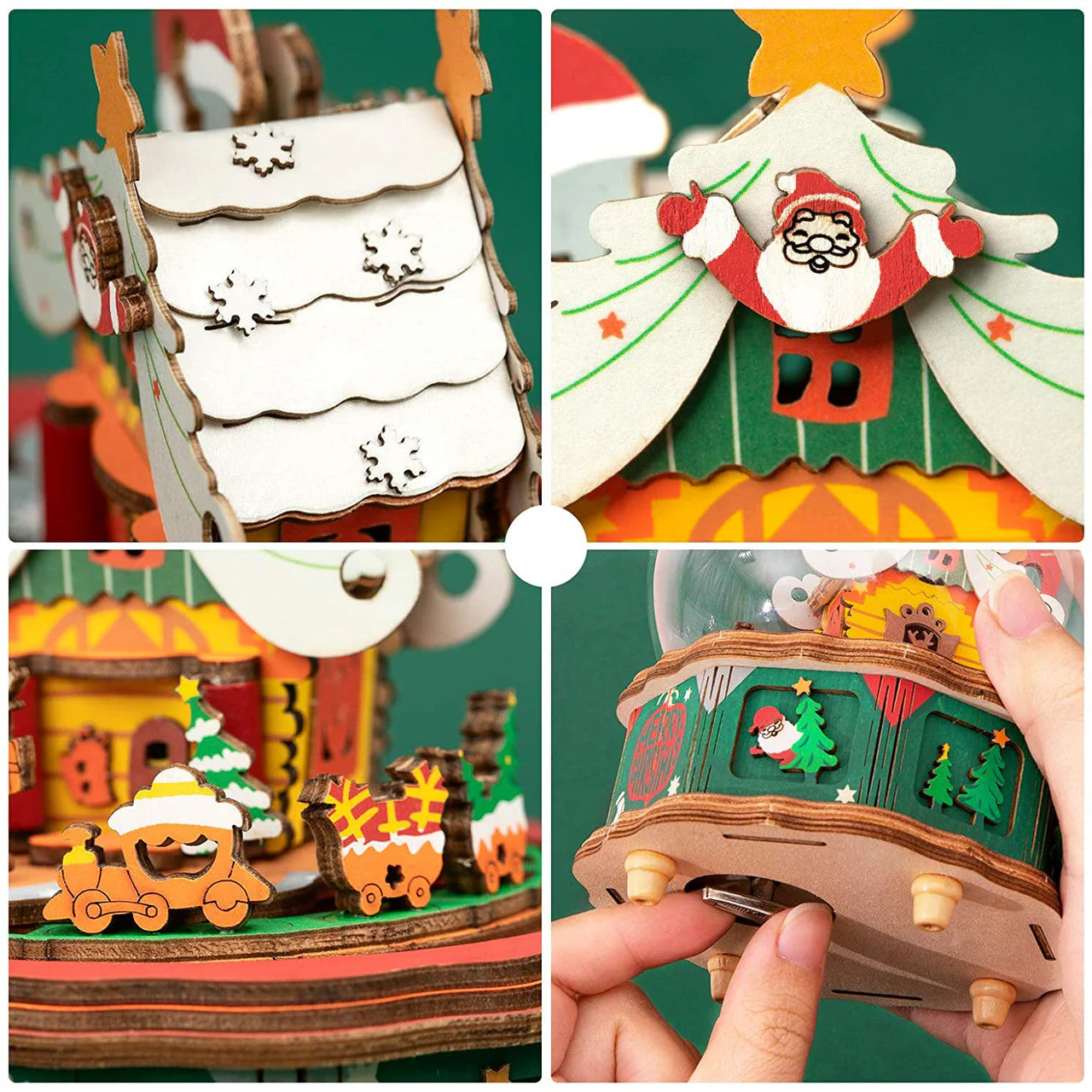 Rolife DIY Music Box Christmas Town AM46 - Image 5