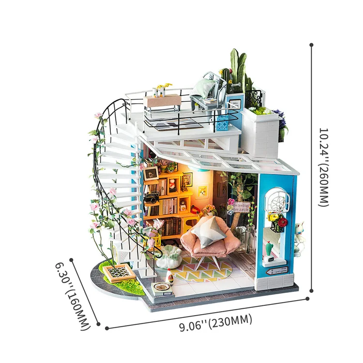 Rolife Dora's Loft DIY Miniature Dollhouse Kit DG12 - Image 7