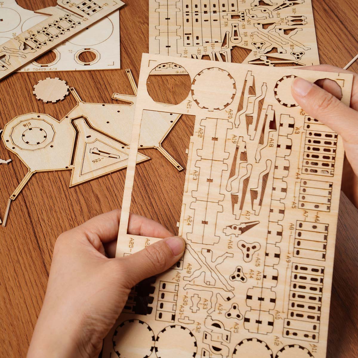 Rolife Drum Kit 3D Wooden Puzzle TG409 - Image 3