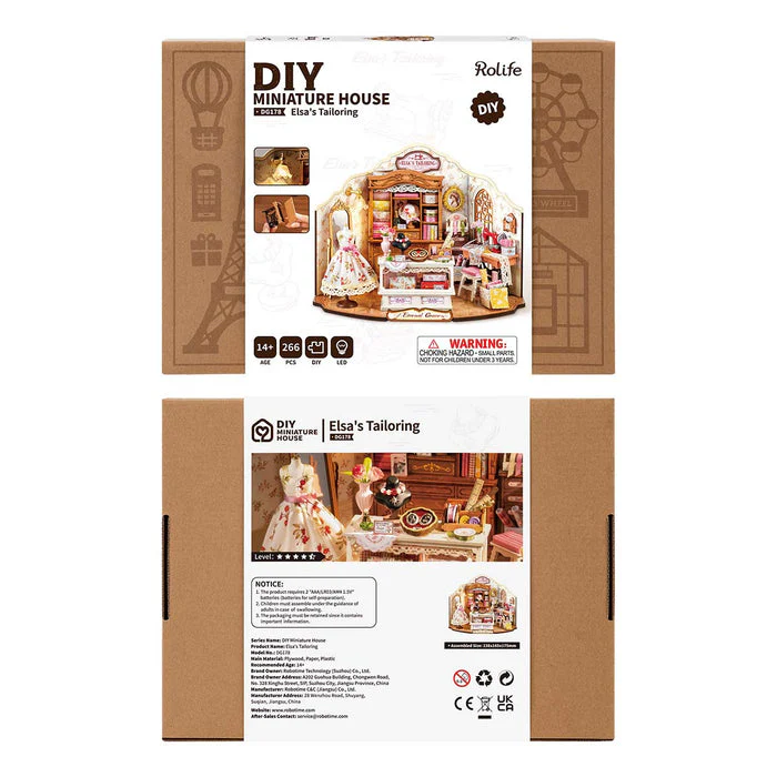 Rolife Elsa's Tailoring DIY Miniature House DG178 - Image 7