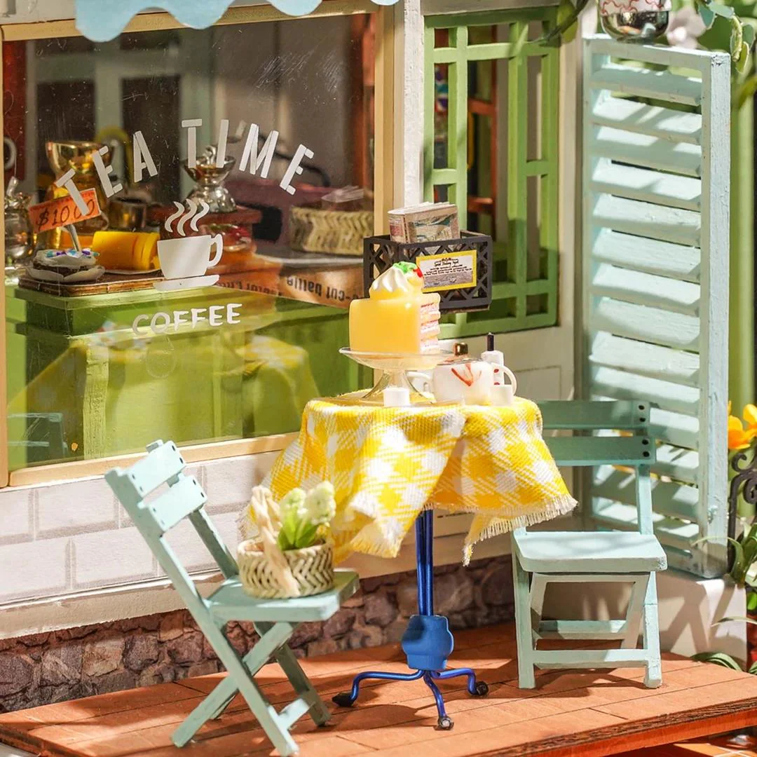 Rolife Flowery Sweets & Teas DIY Miniature Dollhouse Kit DG146 - Image 2