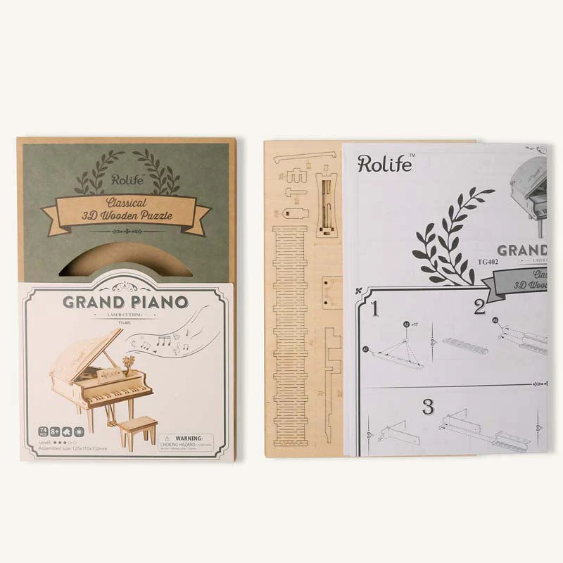 Rolife Grand Piano TG402 3D Wooden Puzzle - Image 2