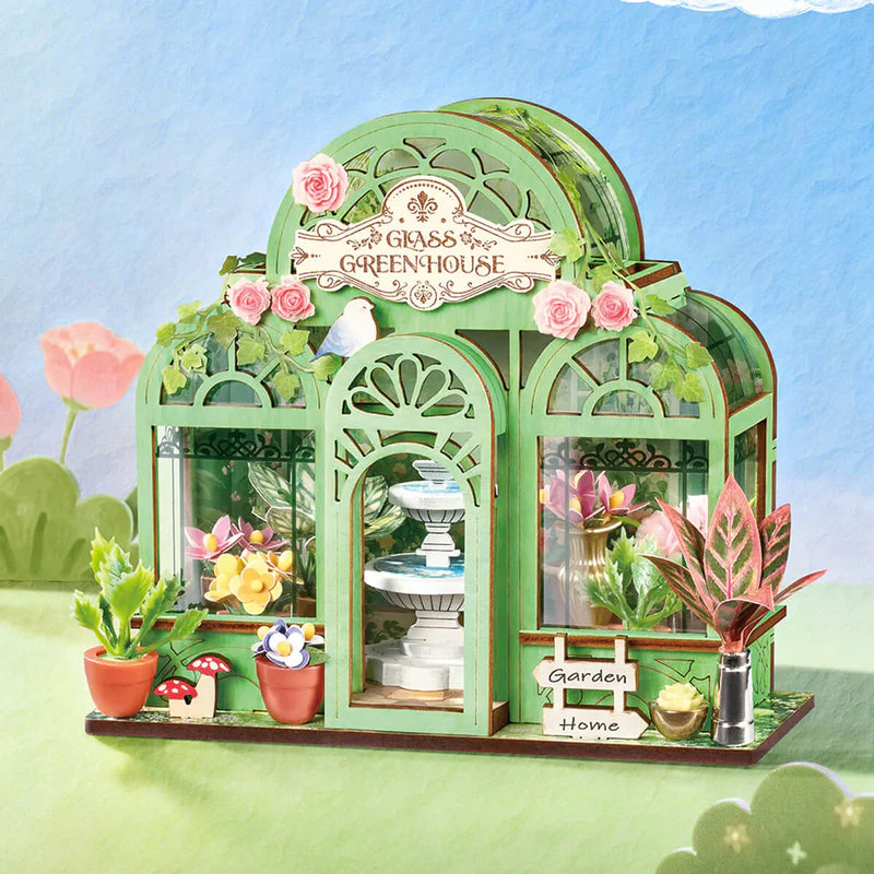 Rolife Green Fountain Garden DIY Miniature House DS049 - Image 2