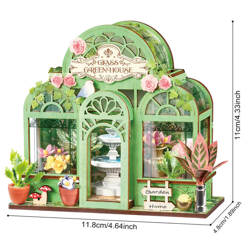 Rolife Green Fountain Garden DIY Miniature House DS049 - Image 5