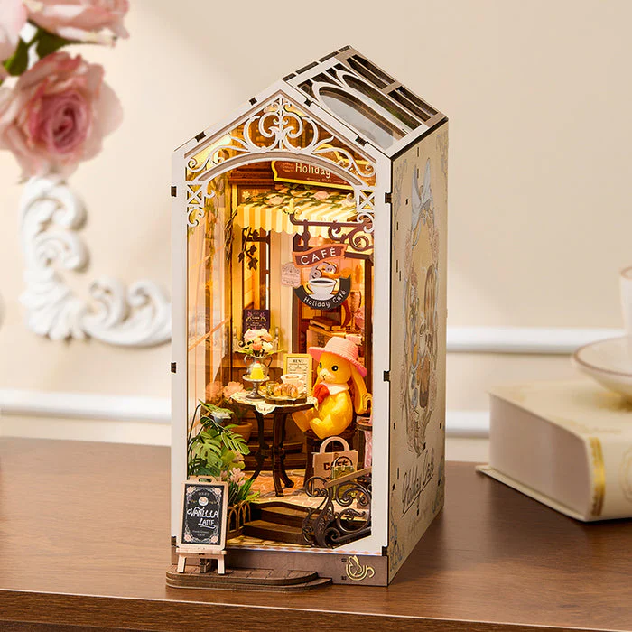 Rolife Holiday Cafe DIY Book Nook Shelf Insert TGB15 - Image 2