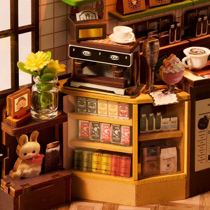 Rolife Holiday Cafe DIY Book Nook Shelf Insert TGB15 - Image 4