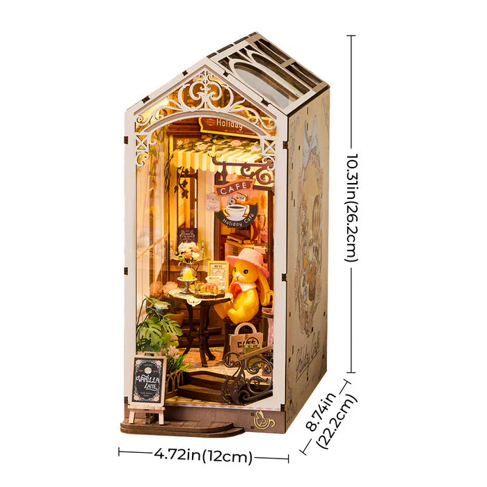 Rolife Holiday Cafe DIY Book Nook Shelf Insert TGB15 - Image 6