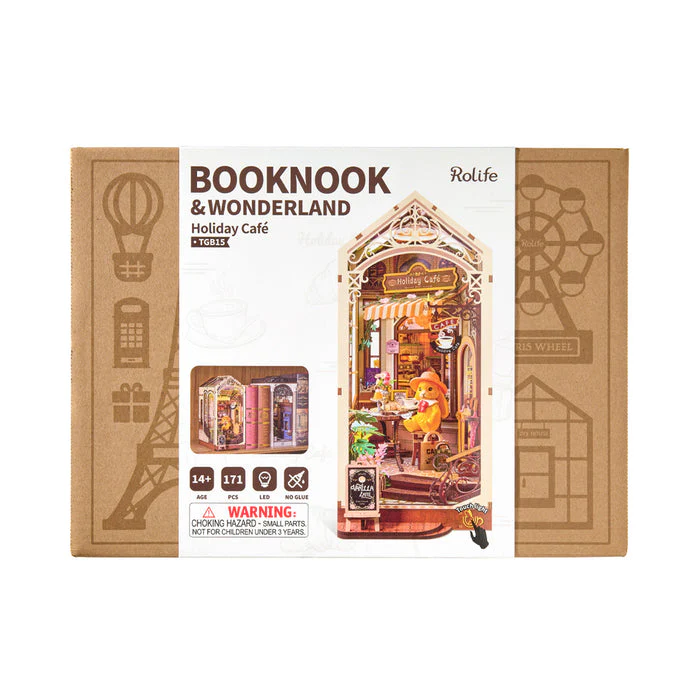 Rolife Holiday Cafe DIY Book Nook Shelf Insert TGB15 - Image 7