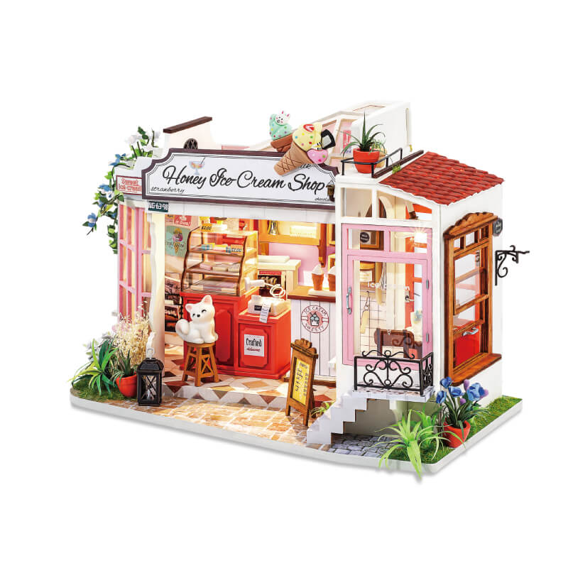 Rolife Honey Ice-cream Shop DIY Miniature Dollhouse DG148