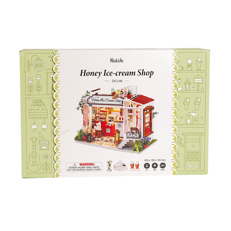 Rolife Honey Ice-cream Shop DIY Miniature Dollhouse DG148 - Image 4