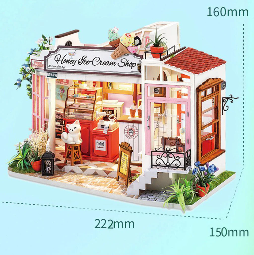 Rolife Honey Ice-cream Shop DIY Miniature Dollhouse DG148 - Image 6
