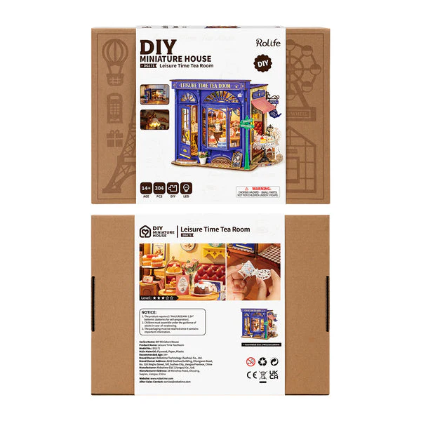 Rolife Leisure Time Tea Room DIY Miniature House DG171 - Image 7