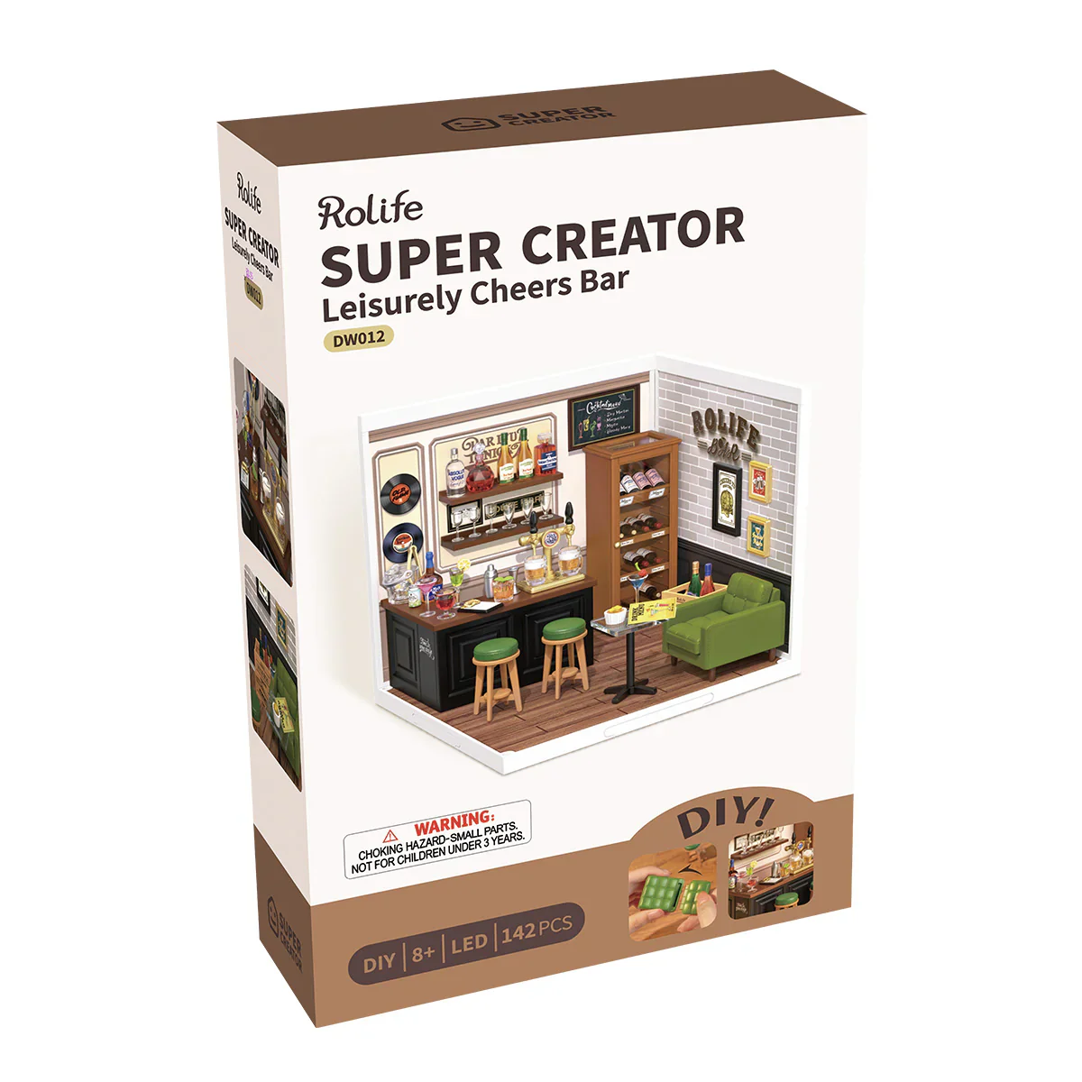 Rolife Leisurely Cheers Bar DIY Plastic Miniature House DW012 - Image 7