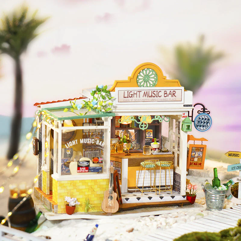 Rolife Light Music Bar DIY Miniature House DG147 - Image 2