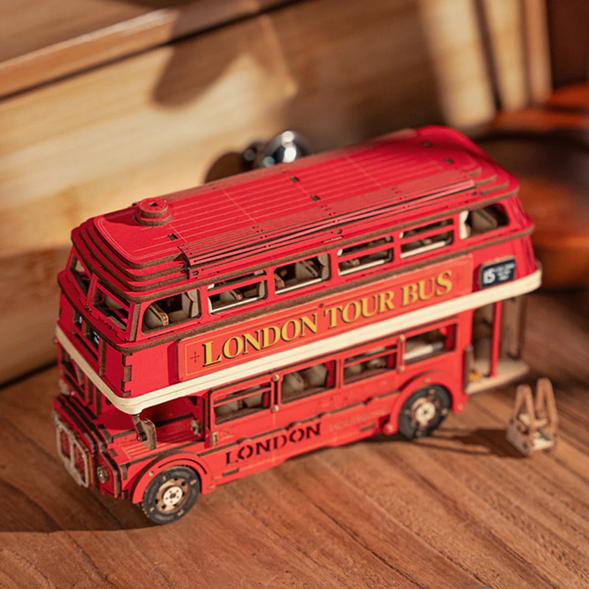 Rolife London Tour Bus 3D Wooden Puzzle TGM02 - Image 3