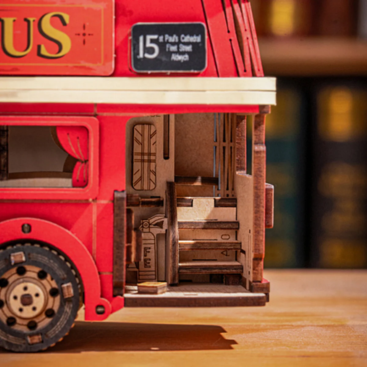 Rolife London Tour Bus 3D Wooden Puzzle TGM02 - Image 5