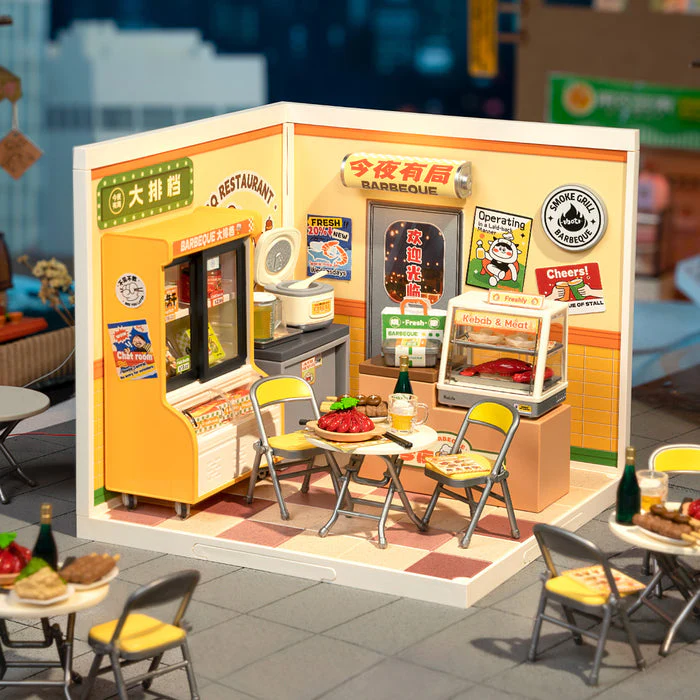 Rolife Night Out Food Stall DIY Miniature House DW022 - Image 3