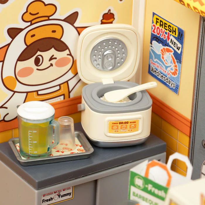 Rolife Night Out Food Stall DIY Miniature House DW022 - Image 5