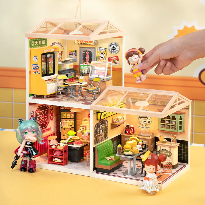 Rolife Night Out Food Stall DIY Miniature House DW022 - Image 6