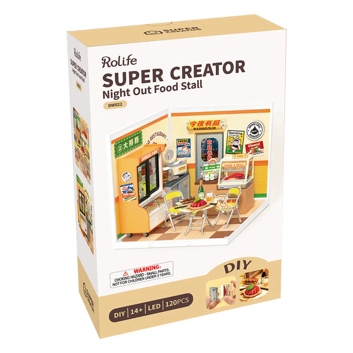 Rolife Night Out Food Stall DIY Miniature House DW022 - Image 7