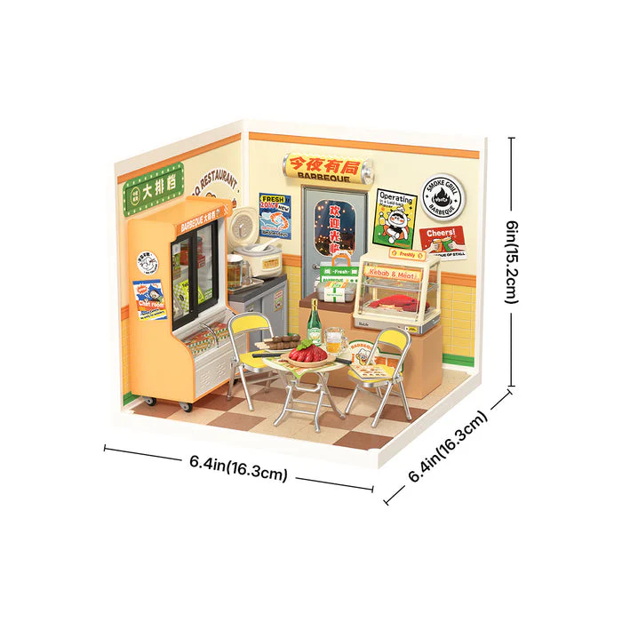 Rolife Night Out Food Stall DIY Miniature House DW022 - Image 8