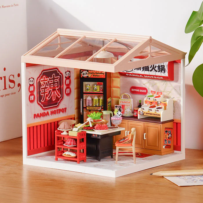 Rolife Panda Hot Pot DIY Miniature House DW020 - Image 2