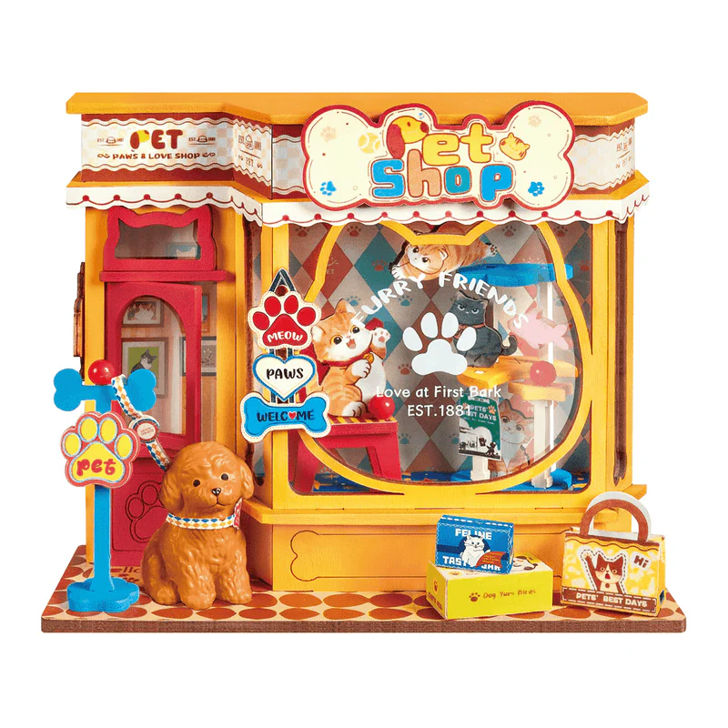 Rolife Pawfect Pet Shop DIY Miniature House DS045