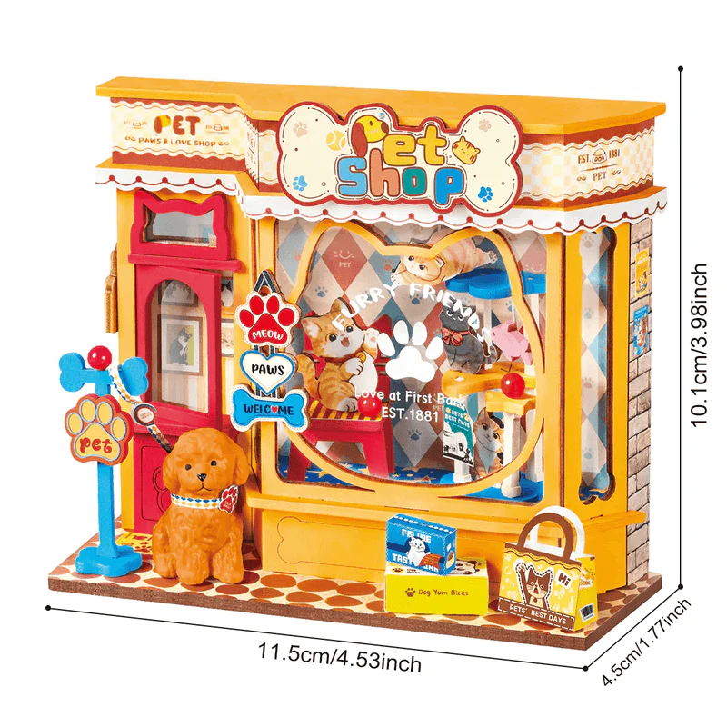 Rolife Pawfect Pet Shop DIY Miniature House DS045 - Image 6