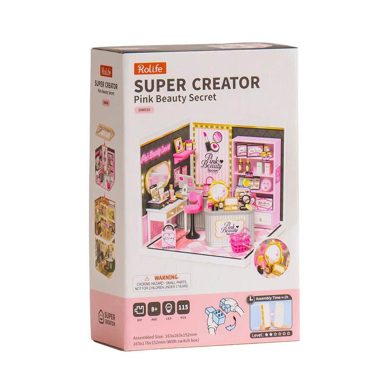 Rolife Pink Beauty Secret DIY Miniature House DW026 [PRE-ORDER] - Image 7