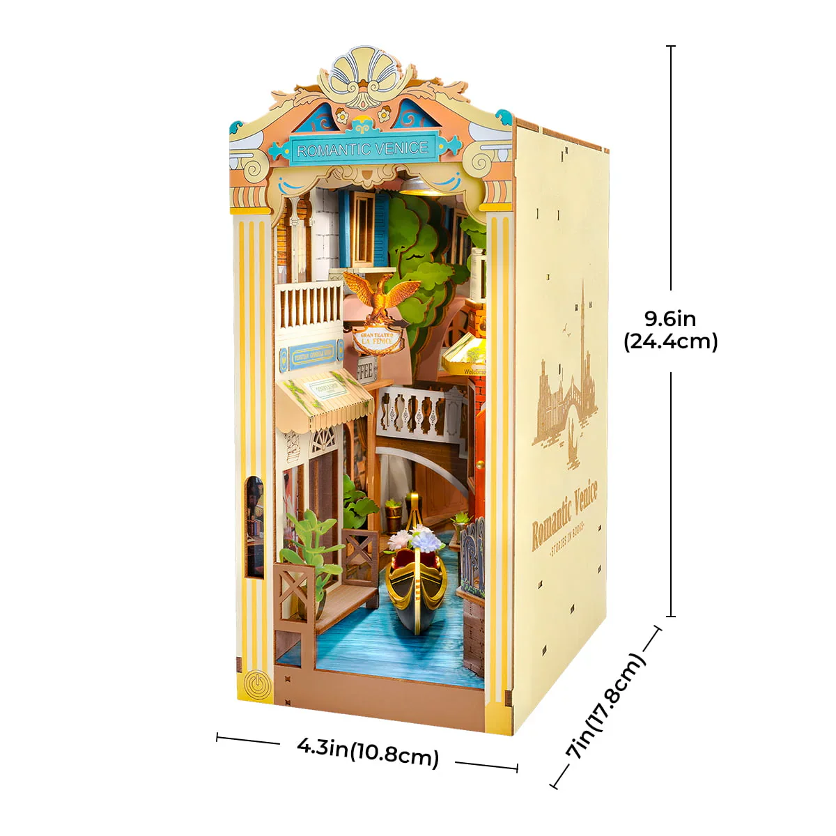 Rolife Romantic Venice DIY Book Nook Shelf Insert Kit TGB08 - Image 8