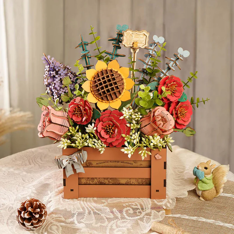Rolife Rowood DIY Wooden Flower - Bloom Box DIY 3D Puzzle TW02H - Image 2