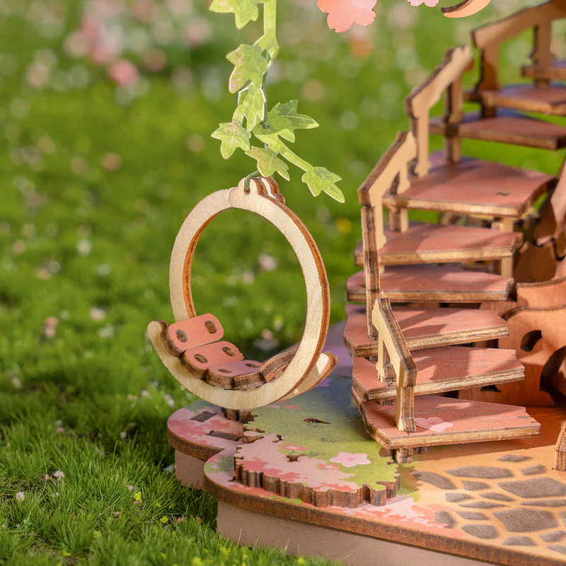 Rolife Sakura Tree House DIY Wooden 3D Puzzle TGS04 - Image 3