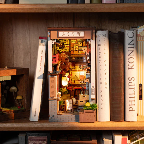 Rolife Sakura Wine Alley DIY Book Nook Shelf Insert Kit TGB11 - Image 5