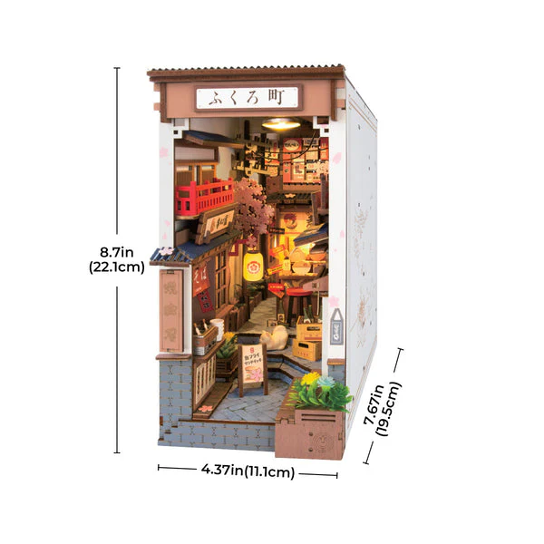 Rolife Sakura Wine Alley DIY Book Nook Shelf Insert Kit TGB11 - Image 6
