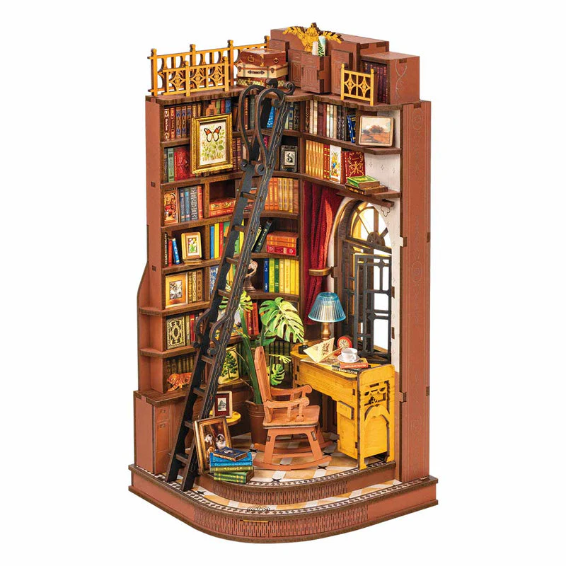 Rolife Silent Corner Study DIY Book Nook Shelf Insert TGE02