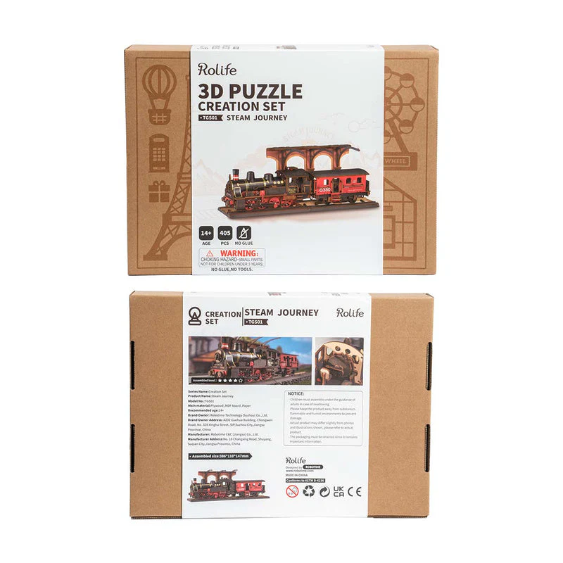 Rolife Steam Journey 3D Wooden Puzzle TGS01 - Image 7
