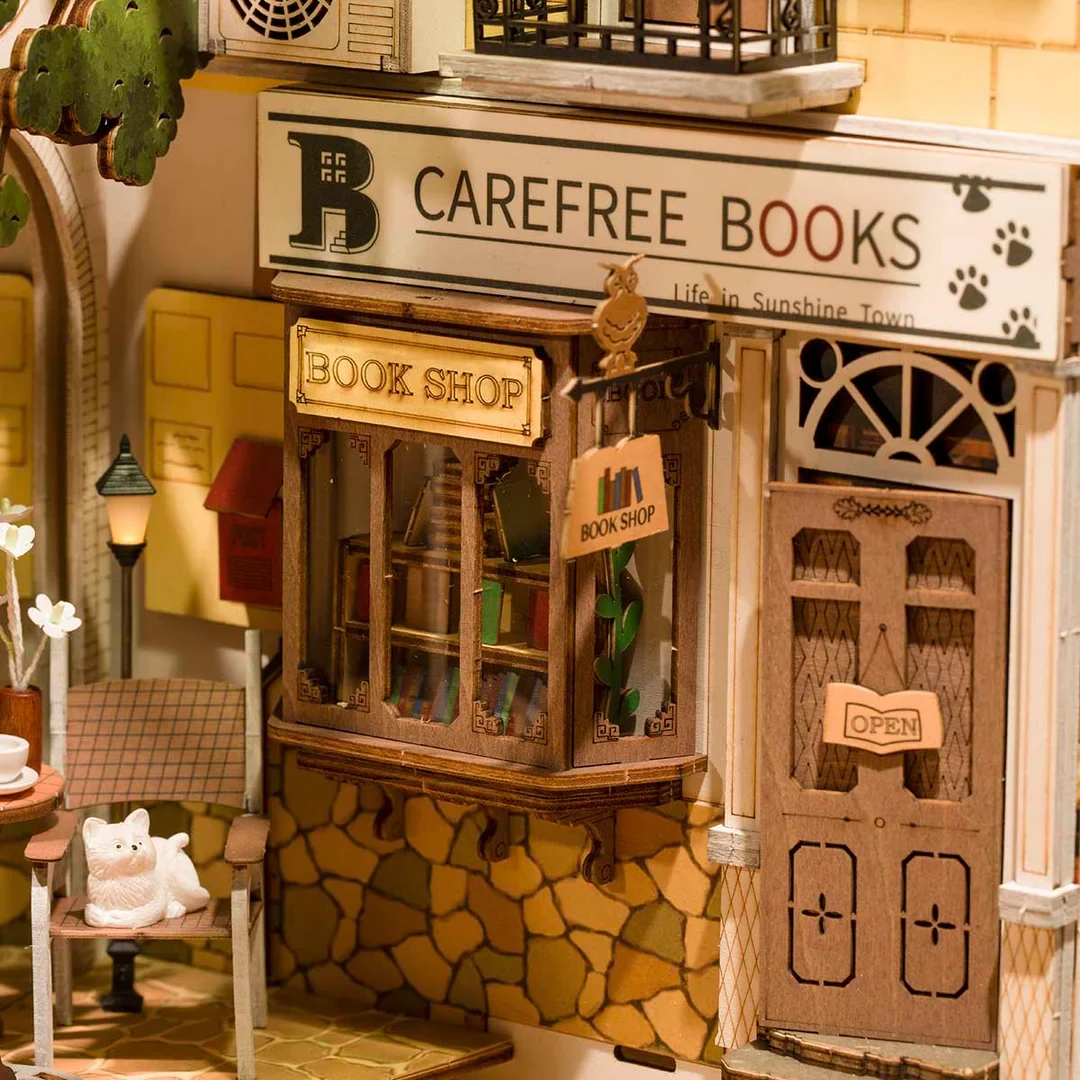 Rolife Sunshine Town Book Nook Shelf Insert TGB02 - Image 4
