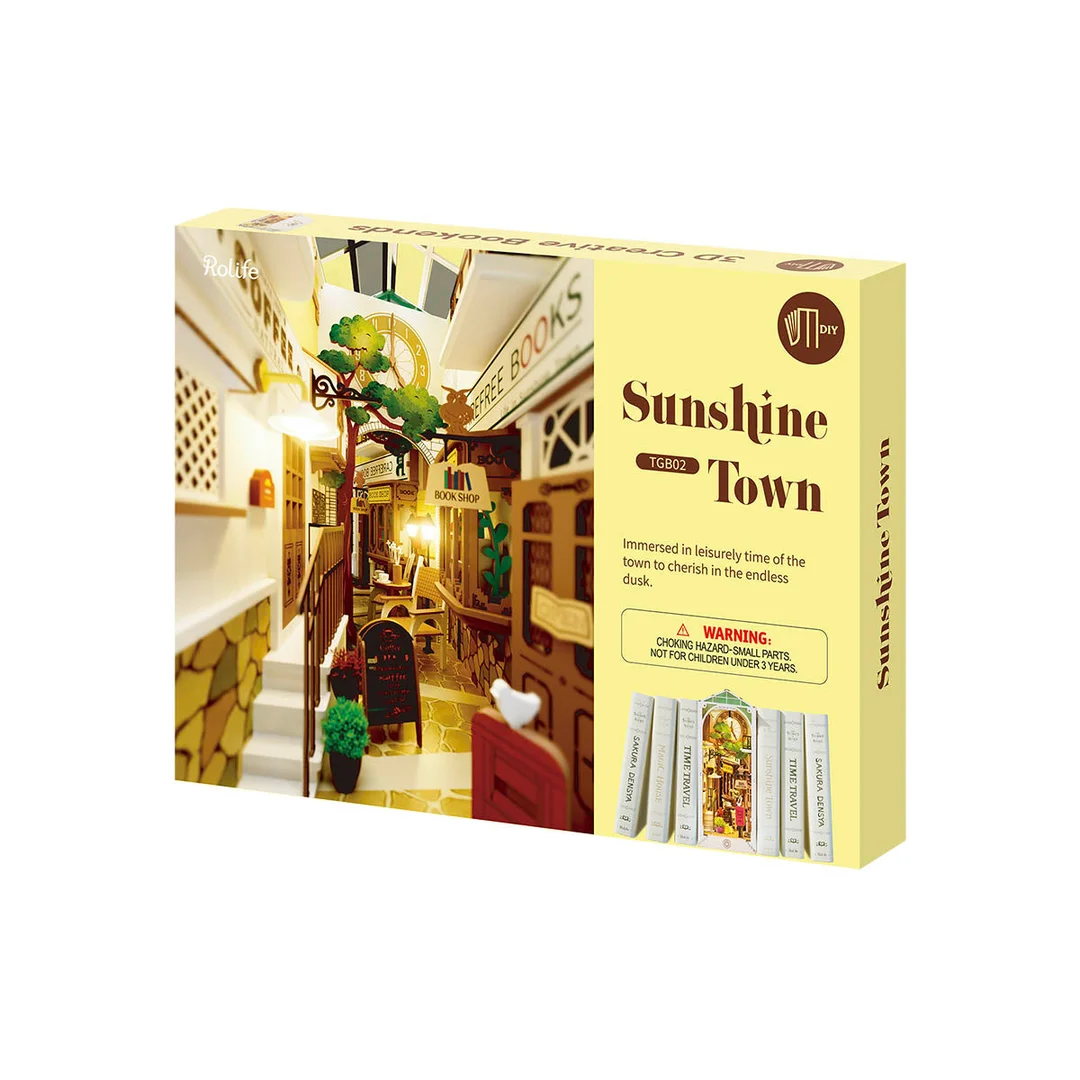 Rolife Sunshine Town Book Nook Shelf Insert TGB02 - Image 5