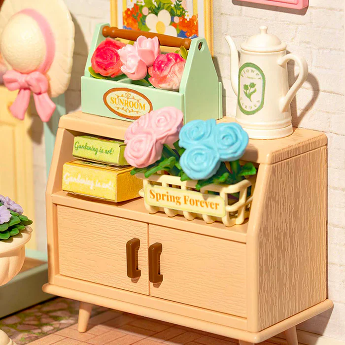 Rolife Super Creator Blooming Tea Garden DIY Plastic Miniature House DW013 - Image 4