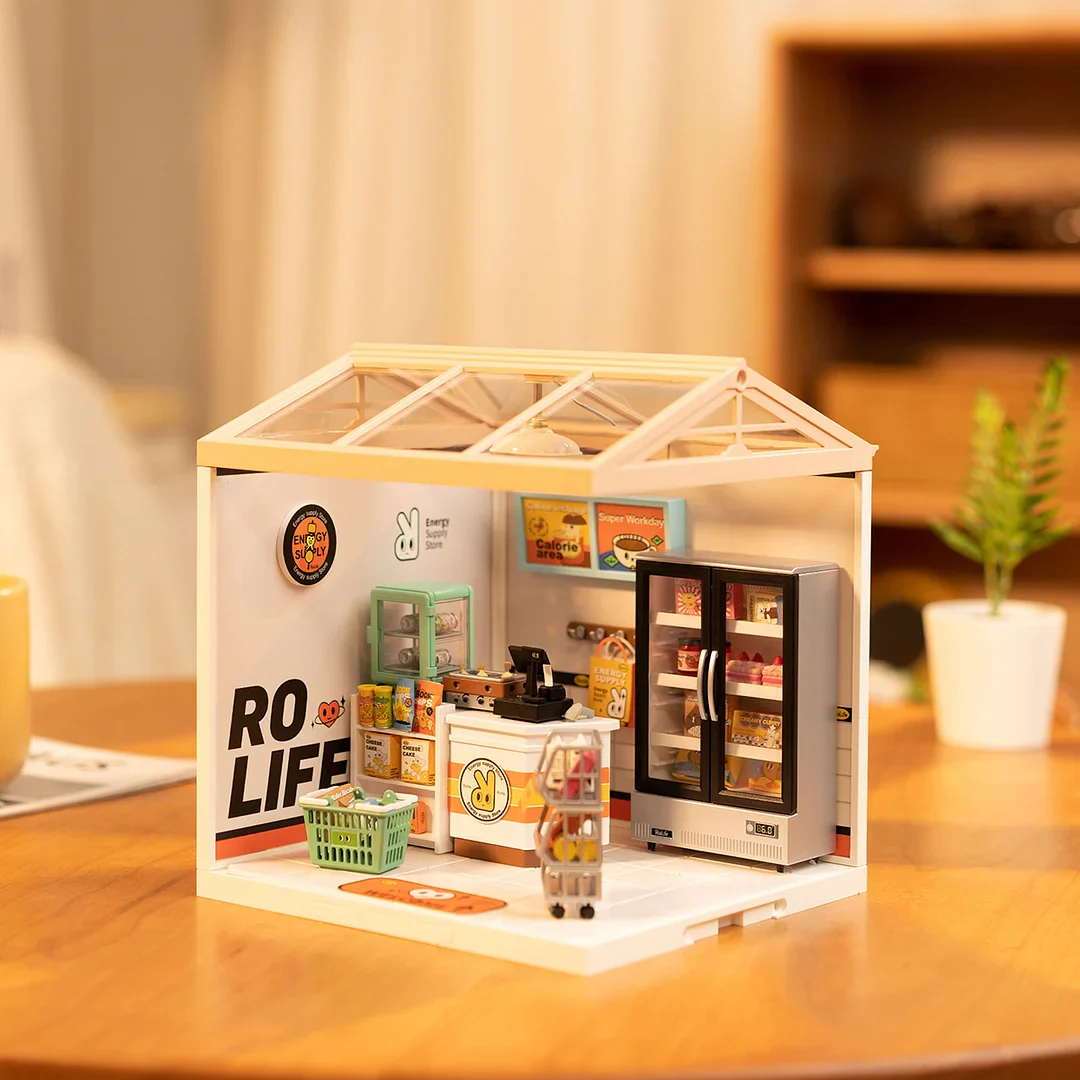 Rolife Super Creator Energy Supply Store Plastic DIY Miniature House Kit DW002 - Image 3