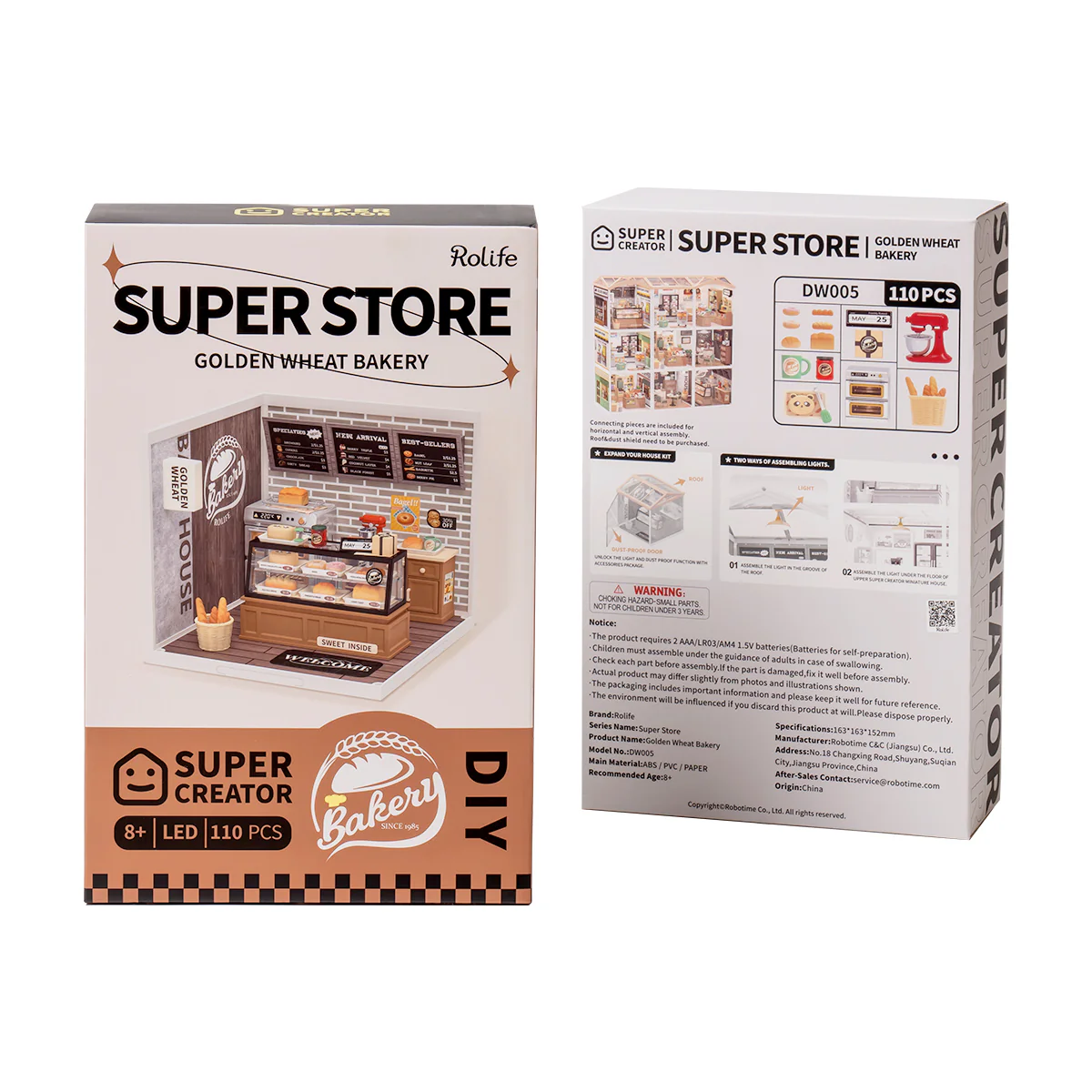 Rolife Super Creator Golden Wheat Bakery Plastic Miniature House kit DW005 - Image 7